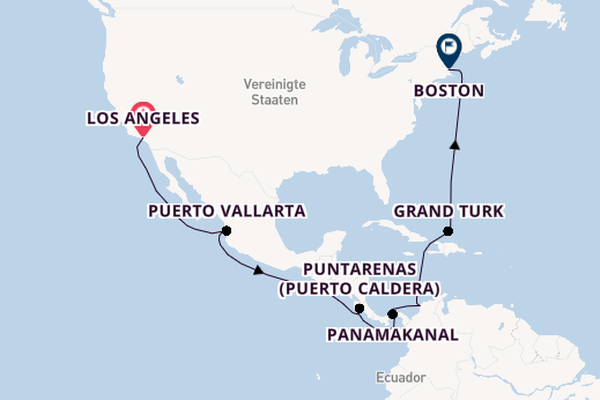 Mittelamerika ab Los Angeles, USA auf der Celebrity Summit
