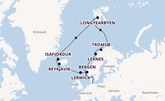 Norwegen ab Kiel, Deutschland auf AIDAluna