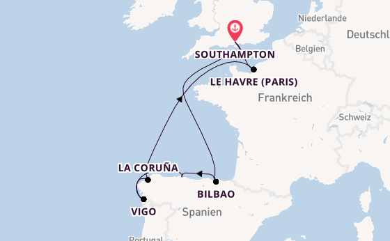 England ab Southampton, Großbritannien auf der Liberty of the Seas®