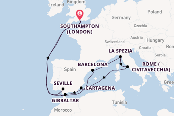 Cruise with Cunard from Southampton (London)
