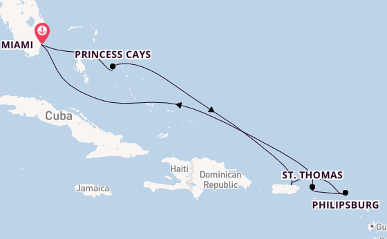 Caribbean vanaf Miami, Verenigde Staten met de Carnival Magic