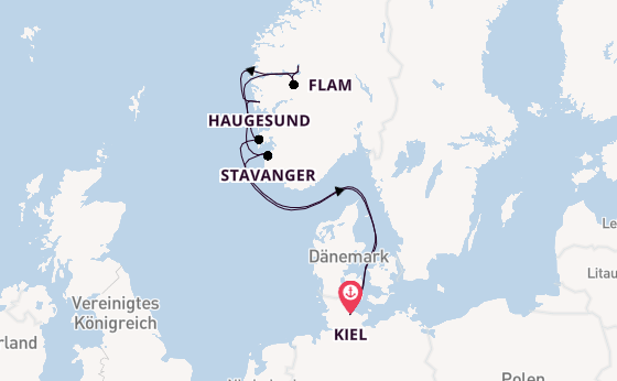 Norwegen ab Kiel, Deutschland auf AIDAnova