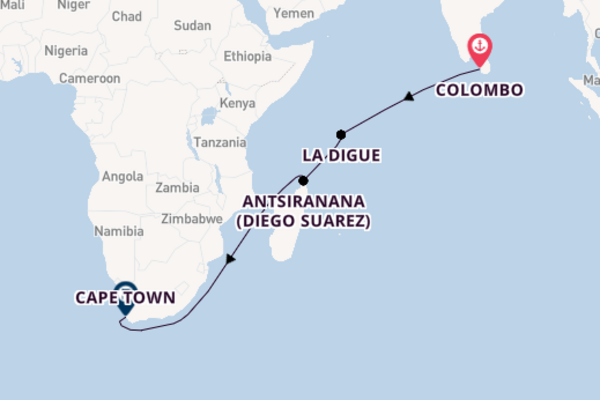 India and Indian Ocean from Colombo, Sri Lanka with the Le Laperouse 