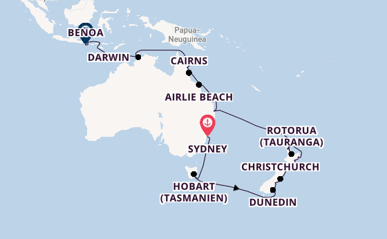 Australien und Neuseeland ab Sydney auf der Seven Seas Mariner