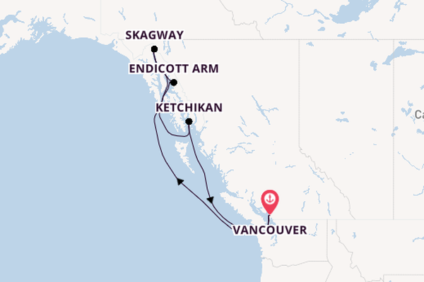 Alaska from Vancouver, British Columbia with the Emerald Princess