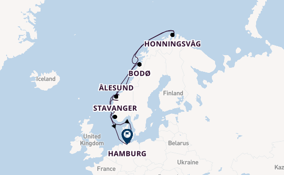 Noorwegen vanaf Travemünde, Duitsland met de MS EUROPA