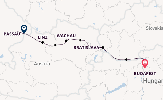 Danube River, Europe from Budapest, Hungary with the AmaRudi