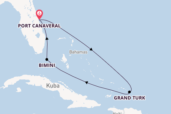 Karibik ab Port Canaveral, USA auf der Carnival Freedom 