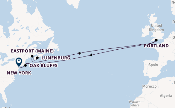 trans-Atlantisch vanaf Halifax, Canada met de L'Austral