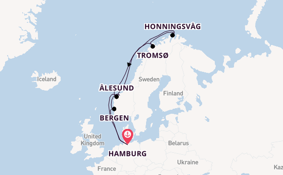 Norway from Hamburg, Germany with the MSC Preziosa