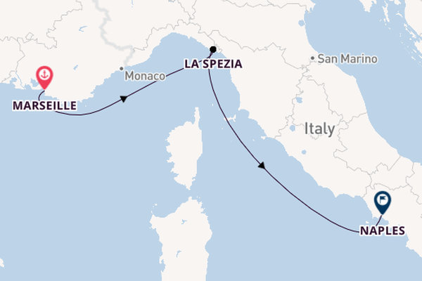 Western Mediterranean from Marseille, France with the MSC Magnifica