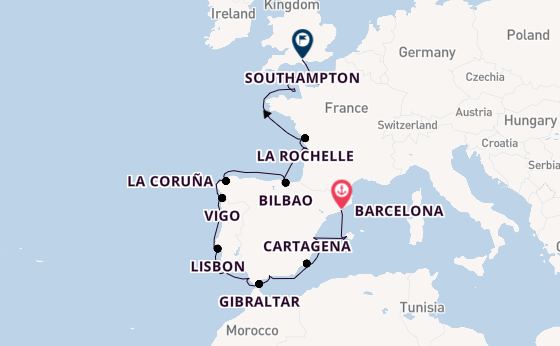Western Mediterranean from Barcelona, Spain with the Seven Seas Voyager