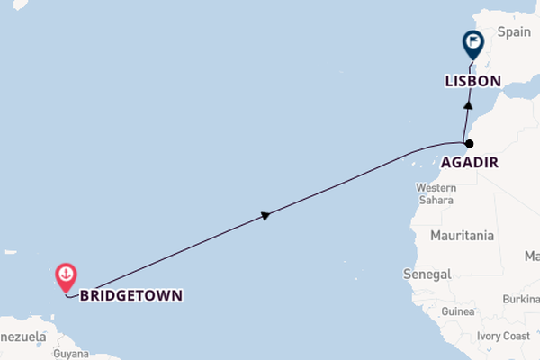 Southern Caribbean from Bridgetown, Barbados with the Seabourn Ovation 