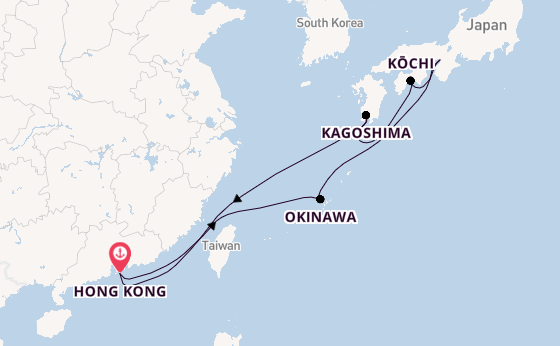 Japan from Hong Kong, China with the Spectrum of the Seas