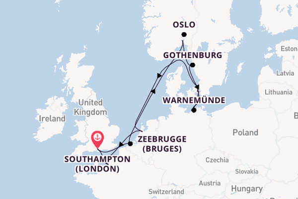 Benelux from Southampton with the Norwegian Star