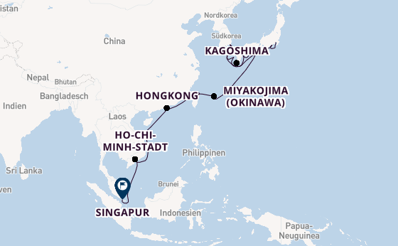 Ostasien ab Tokio, Japan auf der Seabourn Encore