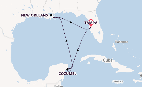 Western Caribbean from Tampa, Florida, USA with the Norwegian Gem