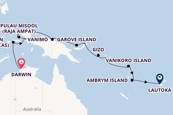 Indonesia from Darwin, Australia with the Seabourn Pursuit