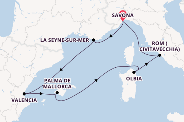 Costa Pacifica - Ihre Traumreise im Mittelmeer