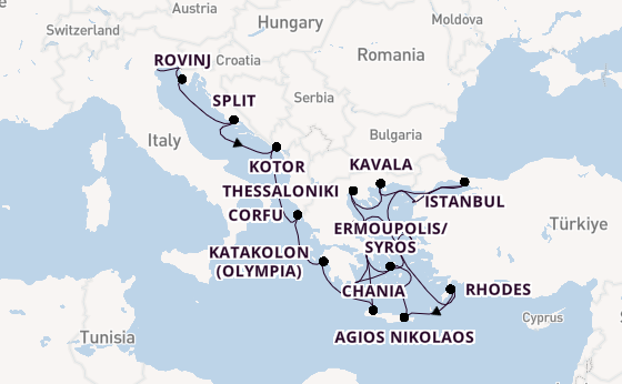 Eastern Mediterranean from Venice, Italy with the Azamara Journey