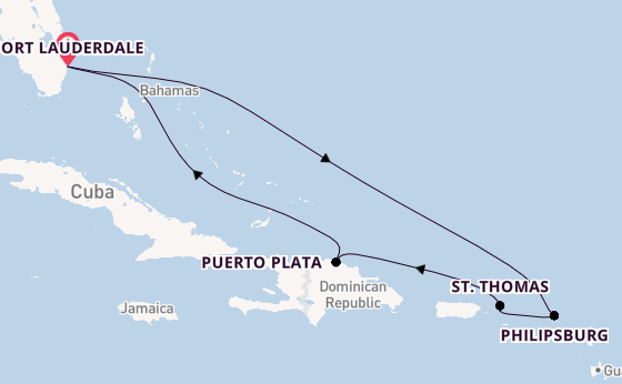 Caribbean vanaf Fort Lauderdale, Verenigde Staten met de Celebrity Xcel
