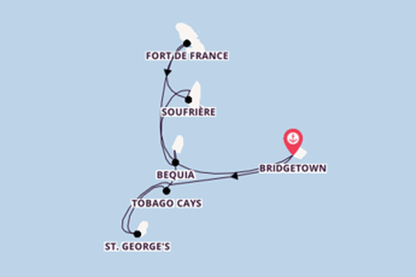 Zuidelijke Caraïben vanaf Bridgetown, Barbados met de Royal Clipper