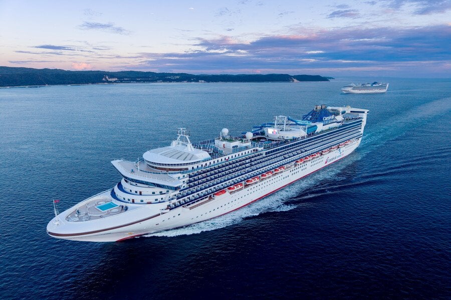 at sea
