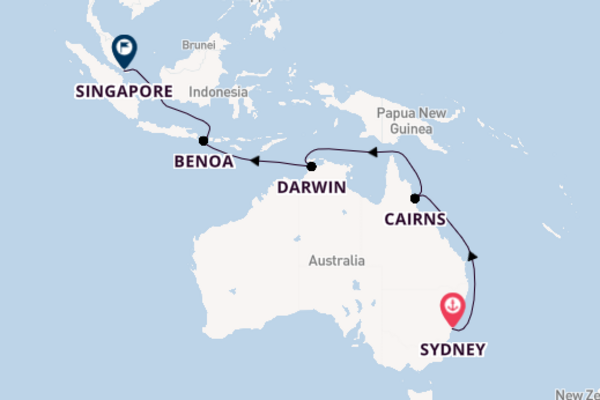 Ultimate Sydney To Singapore Cruise with a Sydney & Singapore Stay