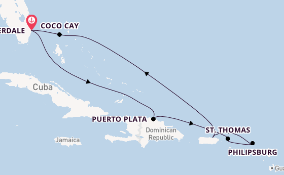 Caribbean vanaf Fort Lauderdale, Verenigde Staten met de Symphony of the Seas℠