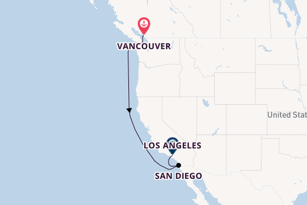 USA West Coast from Vancouver, Canada with the Coral Princess