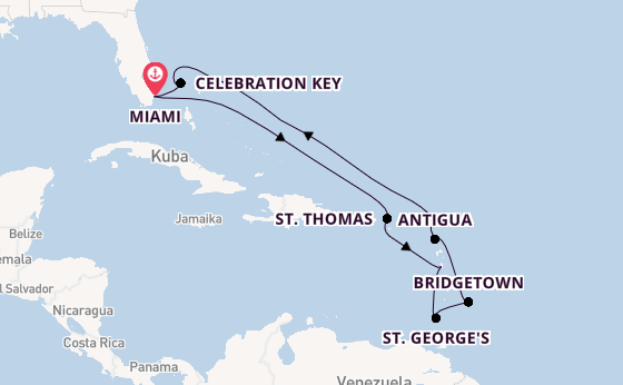 Karibik ab Miami auf der Carnival Conquest