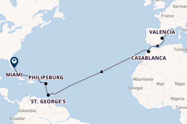 Transatlantic from Marseille, France with the MSC Seaside