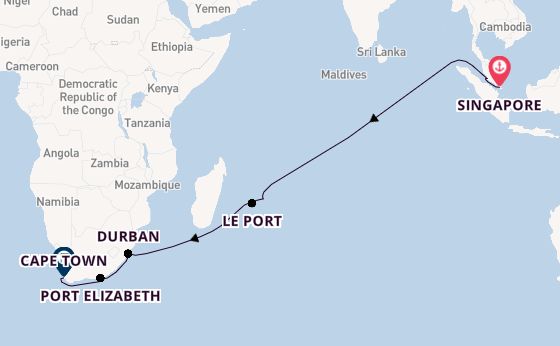 Singapore To Capetown Luxury Grand Journey With Stay
