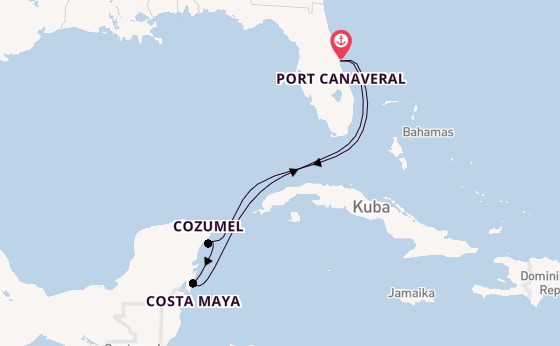 Westliche Karibik ab Port Canaveral, USA auf der Explorer of the Seas