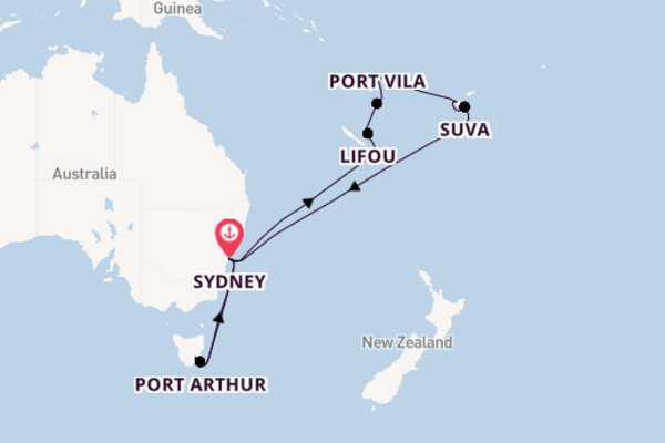 Spectacular trip from Sydney with Cunard