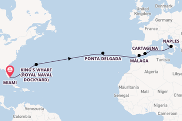 Transatlantic & Repositioning from Miami, Florida with the Allura