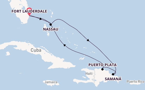 Caribbean vanaf Fort Lauderdale, Verenigde Staten met de Adventure of the Seas