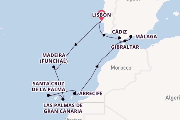 Canary Islands From Lisbon with the Norwegian Star