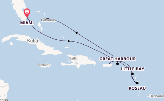 Karibik ab Miami auf der Seabourn Quest
