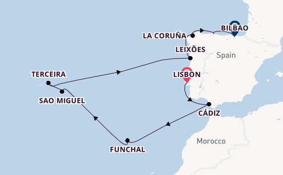 Portugal from Lisbon, Portugal with the MS EUROPA 2