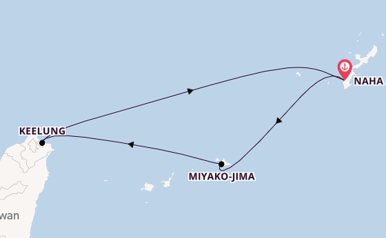 Japan from Naha (Okinawa), Japan with the Costa Serena