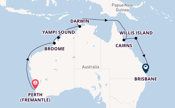 Australia from Perth (Fremantle), Australia with the Grand Princess