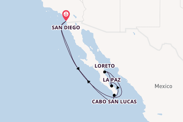 USA West Coast from San Diego, California, USA with the Nieuw Amsterdam