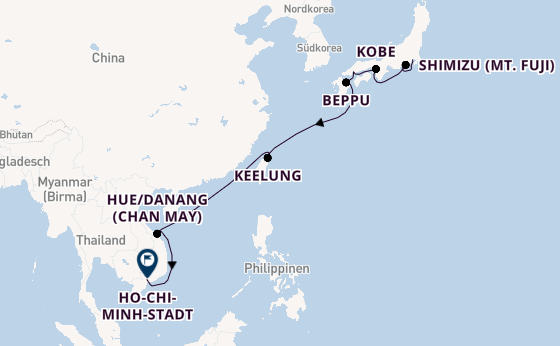 Ostasien ab Tokio, Japan auf der VASCO DA GAMA