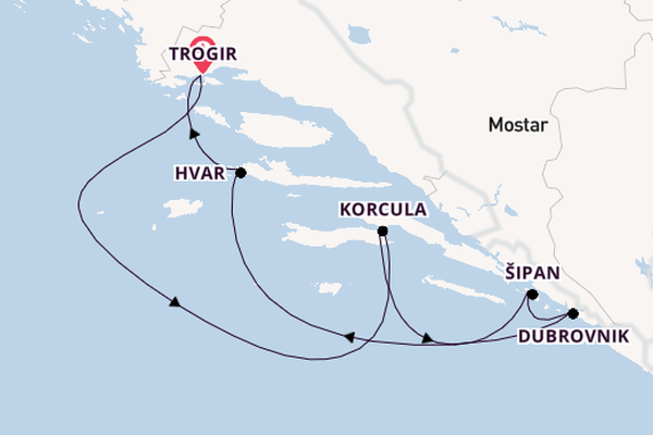 8-tägige Kreuzfahrt ab Trogir