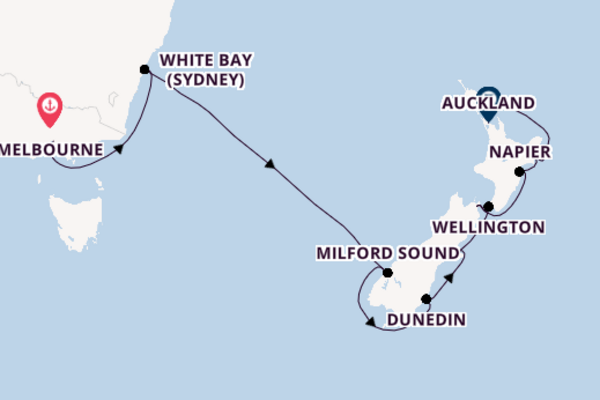 New Zealand From Melbourne with the Azamara Pursuit