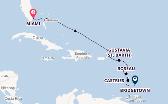 Caribbean from Miami, Florida, USA with the Seven Seas Grandeur