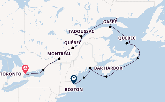 Nieuw-Engeland vanaf Toronto, Canada met de HANSEATIC inspiration