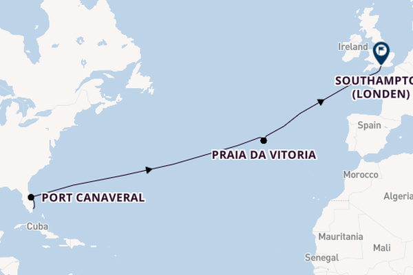 trans-Atlantisch vanaf Fort Lauderdale, Verenigde Staten met de Queen Anne