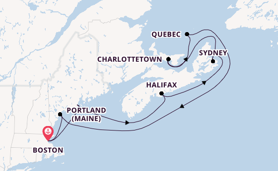 Neuengland ab Boston, USA auf der Celebrity Silhouette